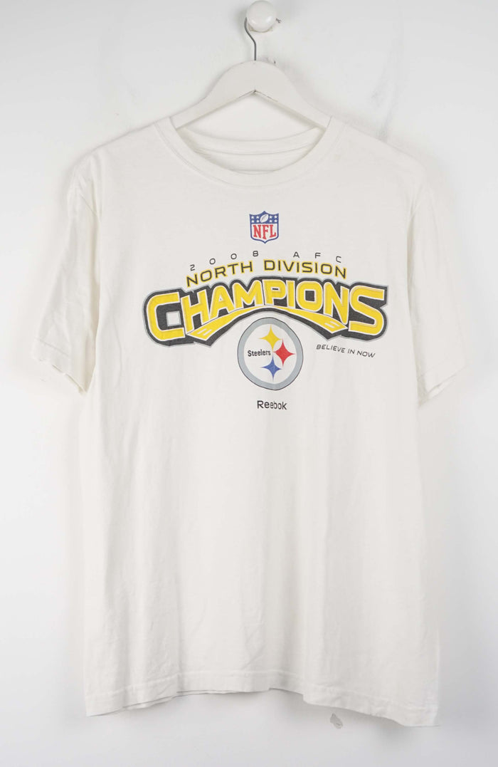 VINTAGE NFL REEBOK 2008 AFC NORTH DIVISION T-SHIRT (M)