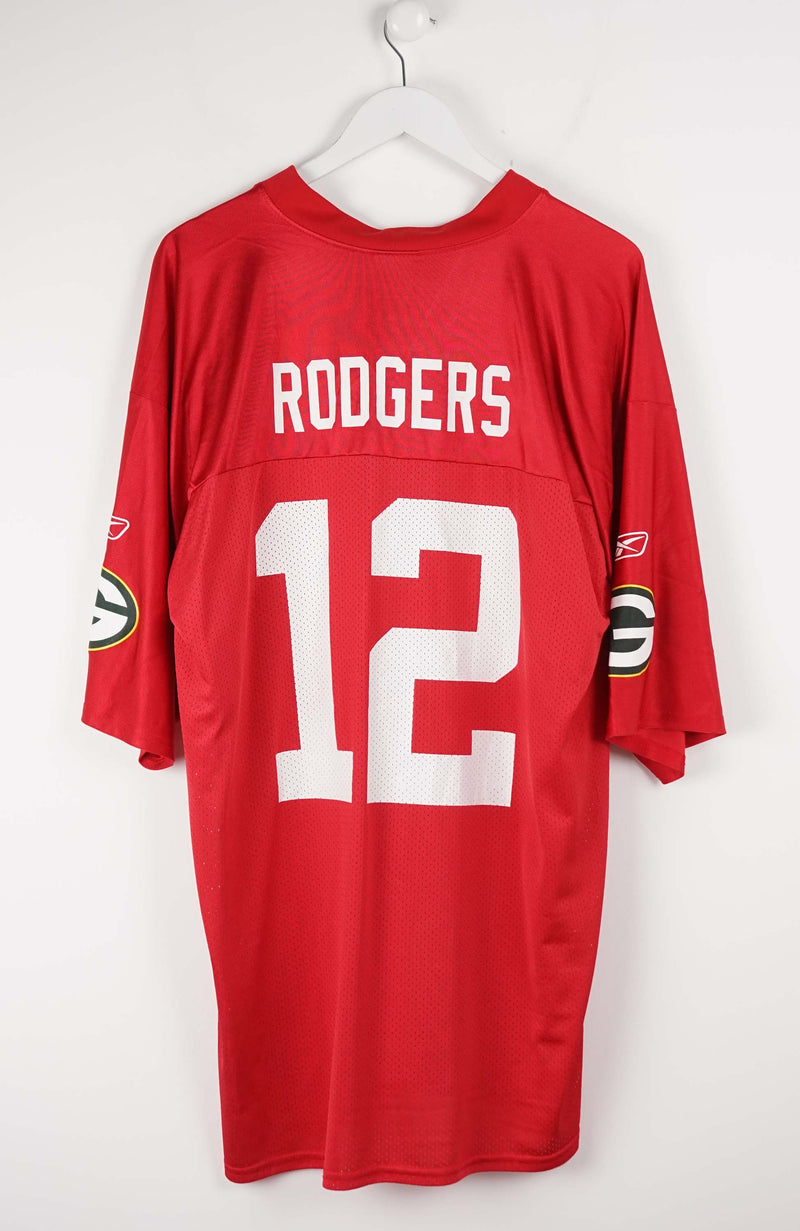 VINTAGE NFL REEBOK GREEN BAY PACKERS ROGERS JERSEY (XL)