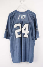 Blue sports jersey with 'Lynch' and number '24' on a white background