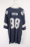 Navy blue sports jersey with 'Irvin' and number '88' on a white background