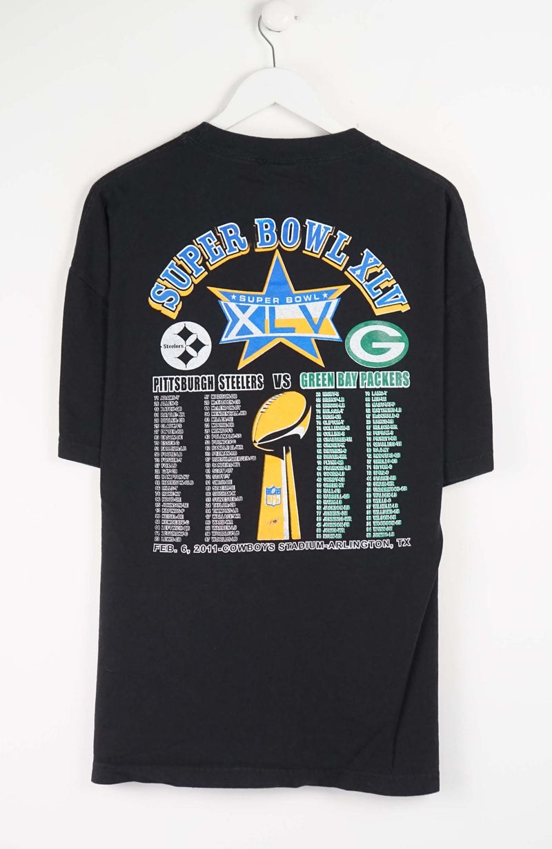 VINTAGE NFL STEELERS VS PACKERS SUPERBOWL T-SHIRT (XXL)