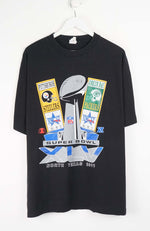 VINTAGE NFL STEELERS VS PACKERS SUPERBOWL T-SHIRT (XXL)