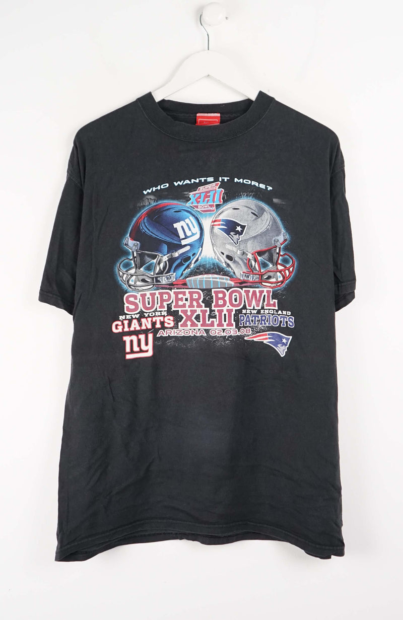 VINTAGE NFL SUPER BOWL GIANTS & PATRIOTS T-SHIRT (XL)