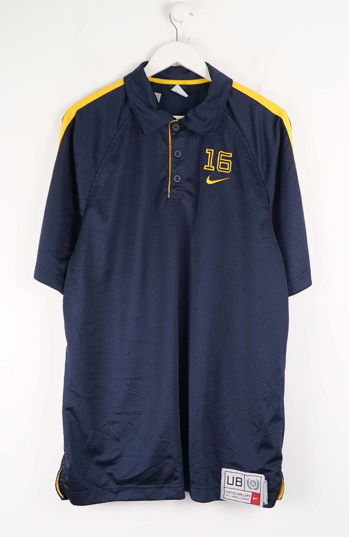 VINTAGE NIKE 16 JERSEY POLO SHIRT (XL)