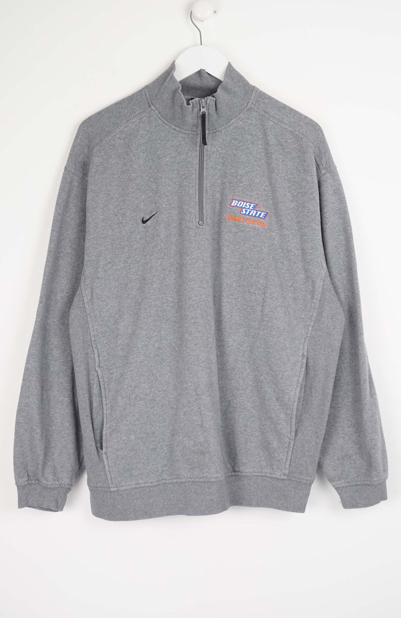 VINTAGE NIKE BOISE STATE 1/4 ZIP SWEATER (XL)