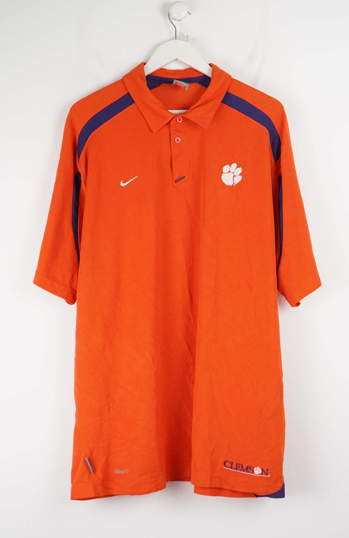 VINTAGE NIKE CLEMSON TIGERS POLO SHIRT (XXL)