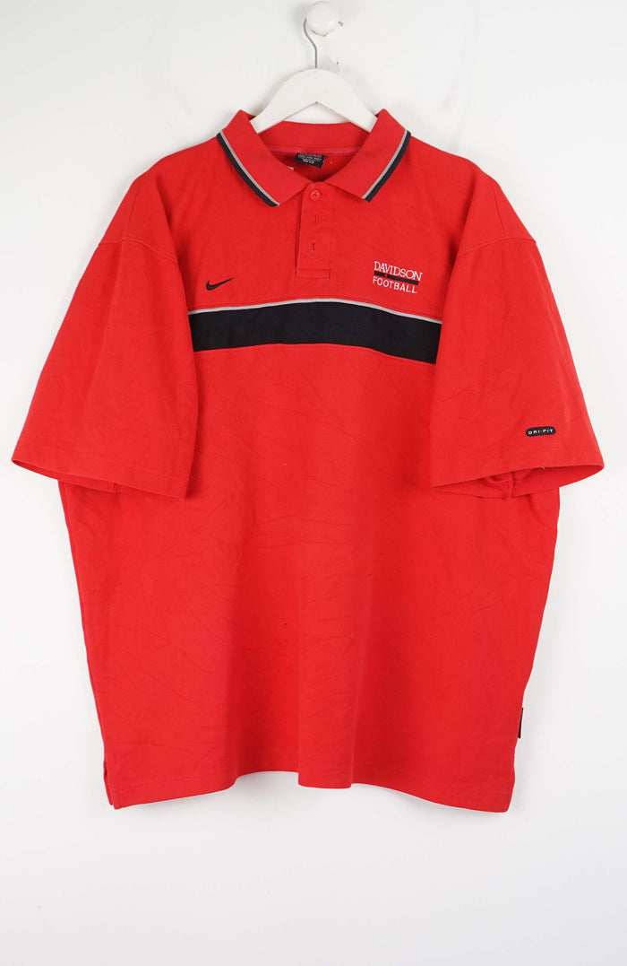 VINTAGE NIKE DAVIDSON FOOTBALL POLO SHIRT (XXL)
