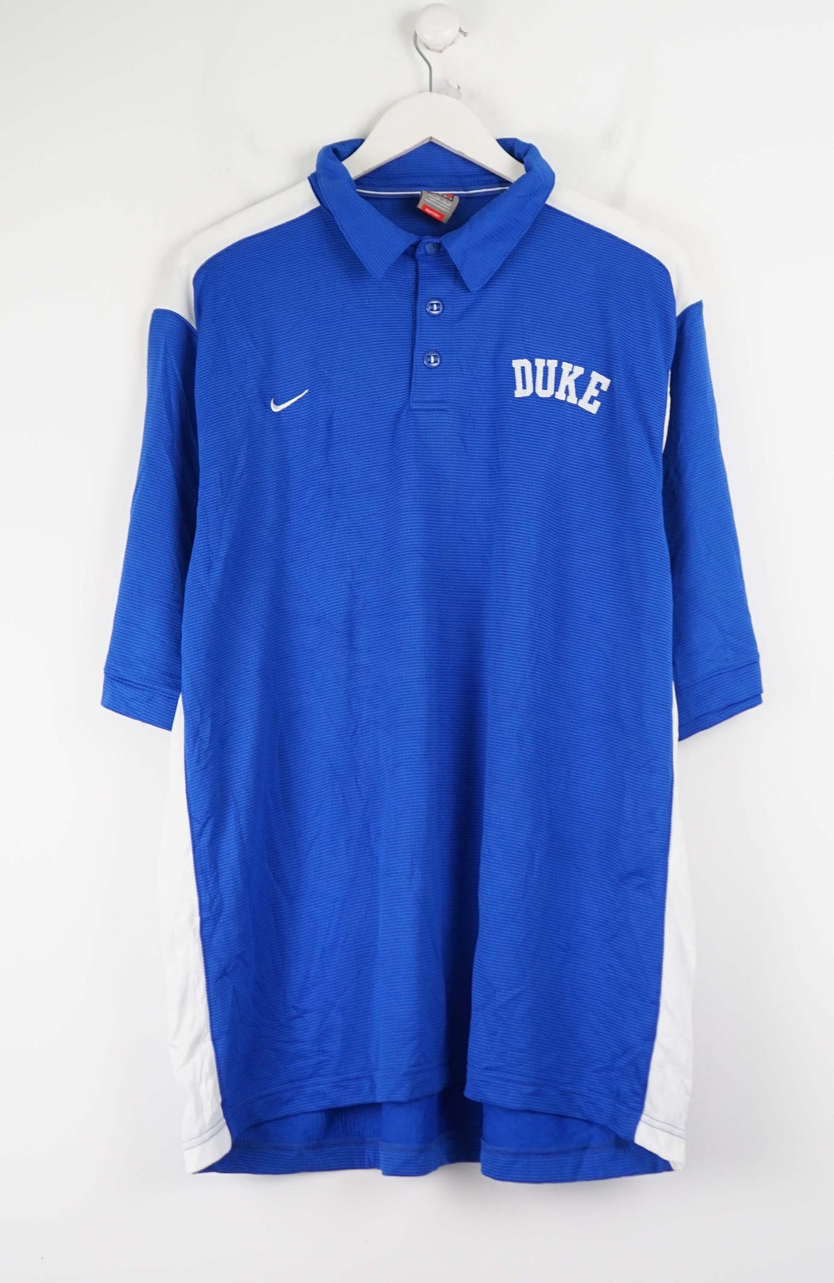 VINTAGE NIKE DUKE COLLEGE JERSEY POLO SHIRT (XL)