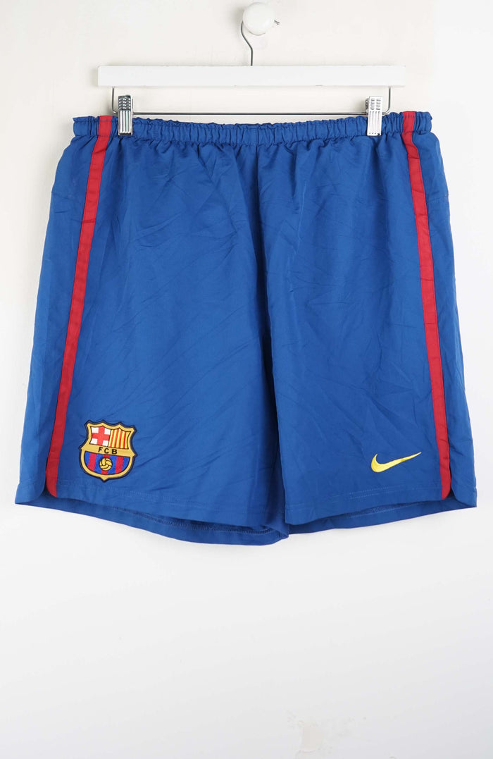 VINTAGE NIKE FC BARCELONA JERSEY SHORTS W34