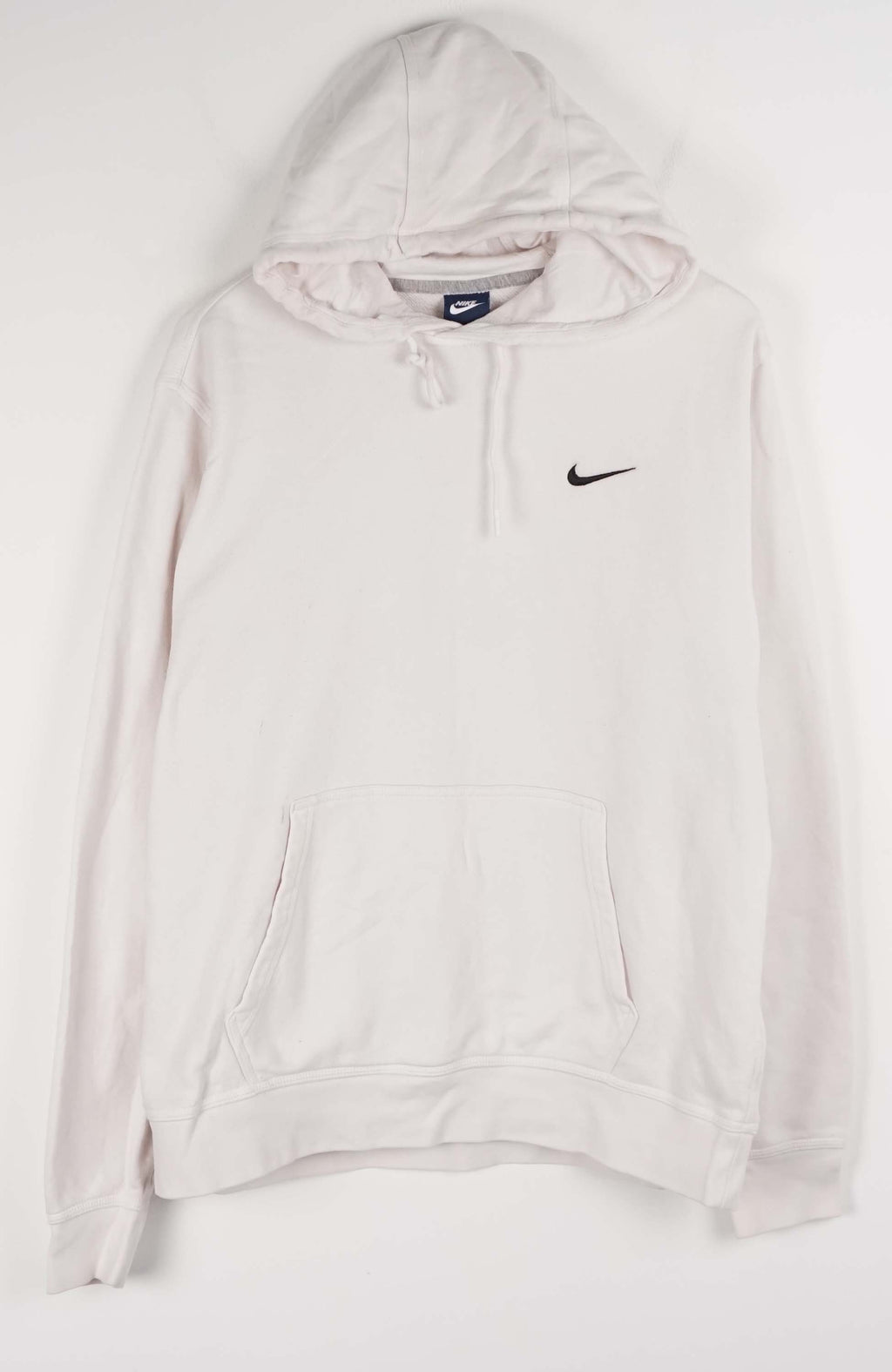 Light gray hoodie with Nike logo on a white background