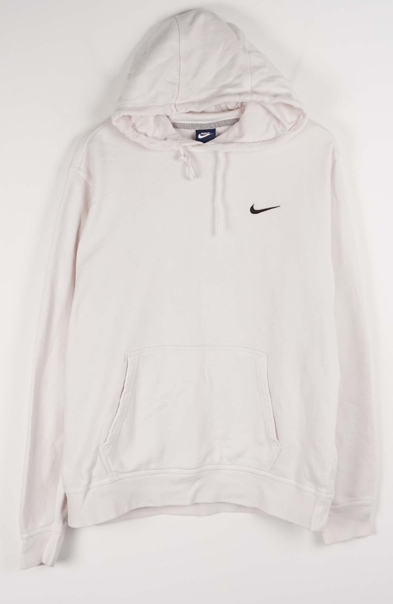 Light gray hoodie with Nike logo on a white background