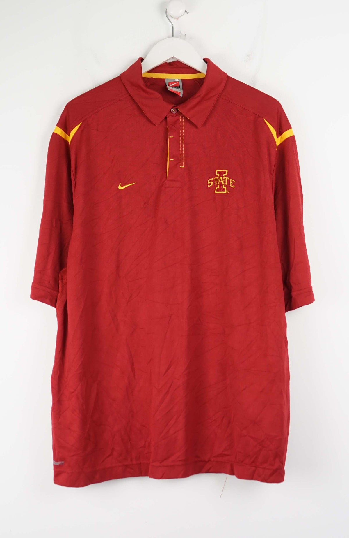 VINTAGE NIKE IOWA STATE CYCLONES JERSEY POLO SHIRT (XL)