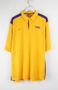 VINTAGE NIKE LSU COLLEGE JERSEY POLO SHIRT (XL)