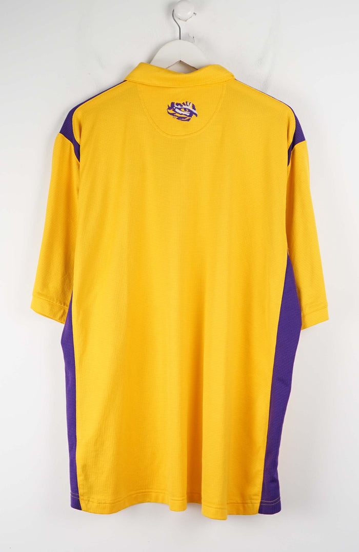 VINTAGE NIKE LSU COLLEGE JERSEY POLO SHIRT (XL)