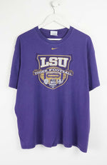 VINTAGE NIKE LSU TIGERS FOOTBALL T-SHIRT (XXL)
