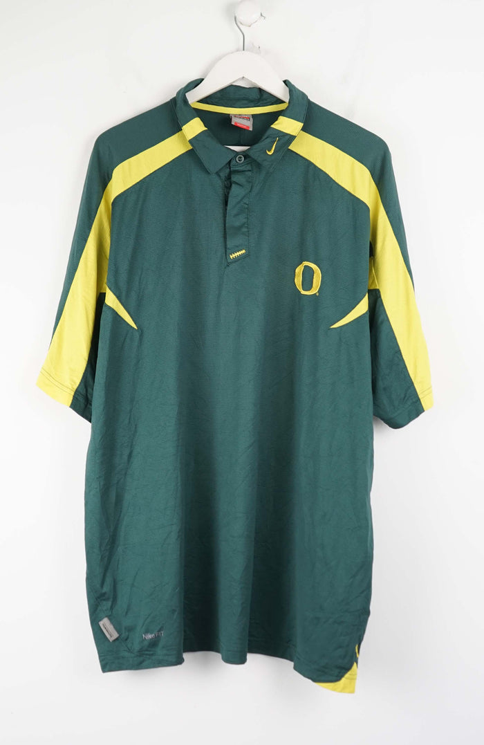 VINTAGE NIKE OREGON COLLEGE JERSEY POLO SHIRT (XL)