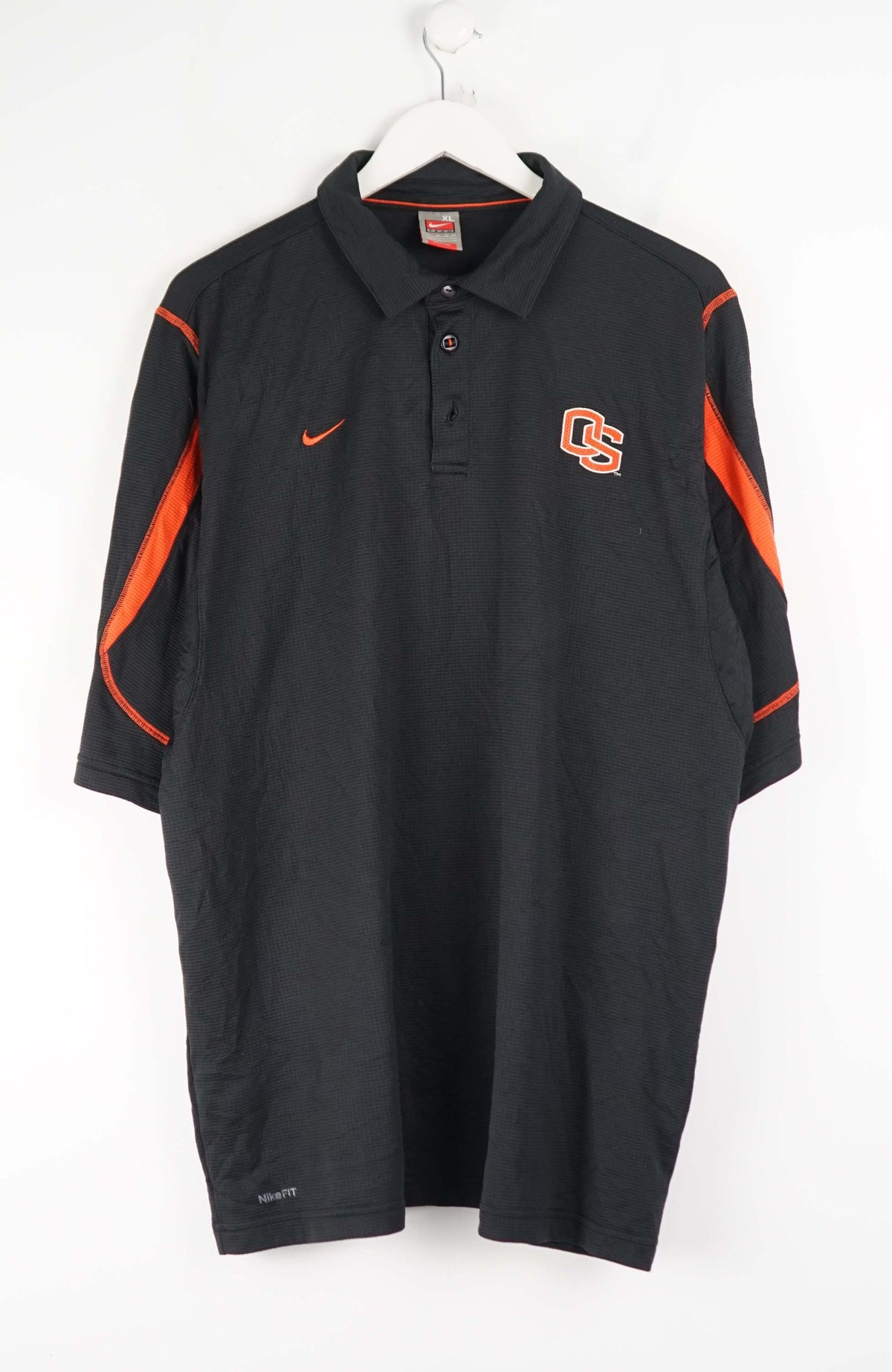 VINTAGE NIKE OREGON BEAVERS STATE JERSEY POLO SHIRT (XL)