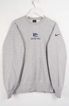 Gray sweatshirt with Nike logo on a white background