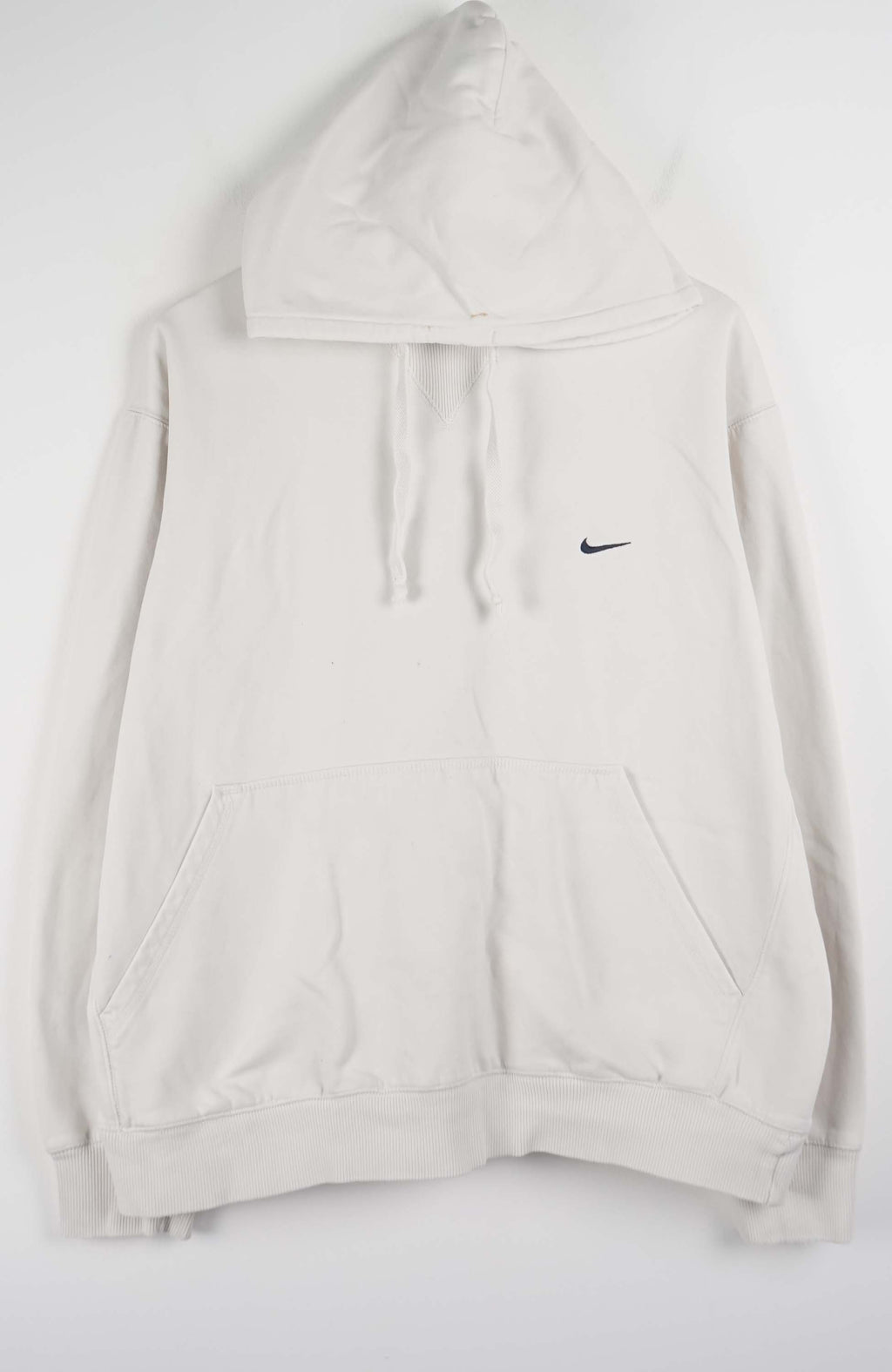 Light gray hoodie with a black logo on a white background