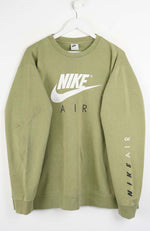 Green Nike sweatshirt with logo on a white background