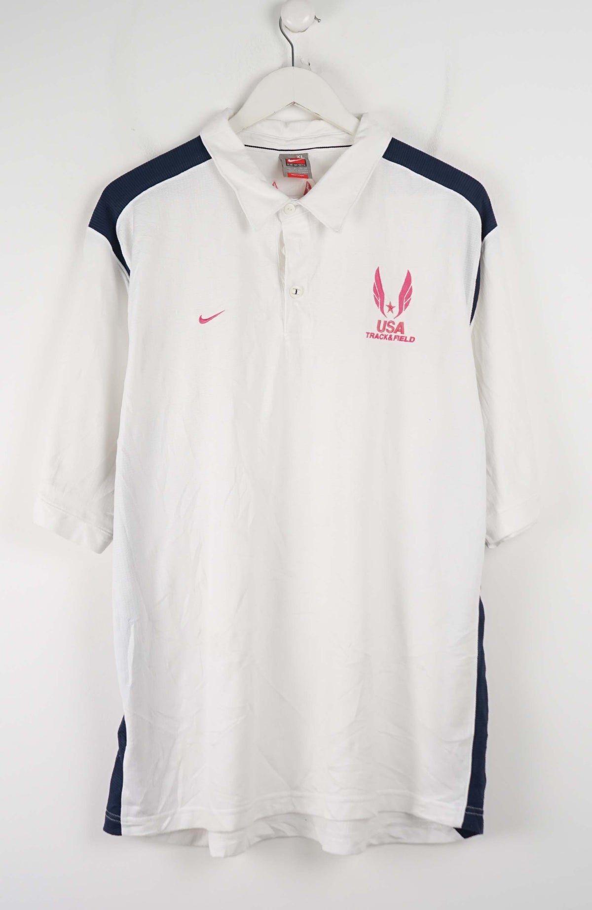 VINTAGE NIKE TRACK & FIELD POLO SHIRT (XL)