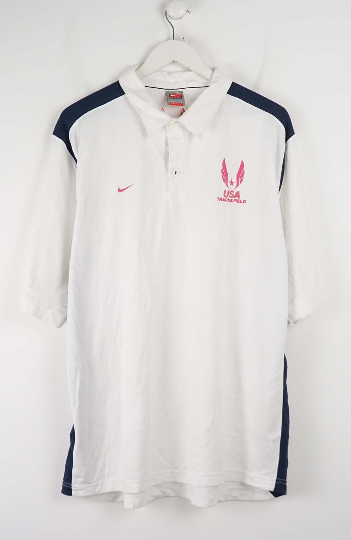 VINTAGE NIKE TRACK & FIELD POLO SHIRT (XL)