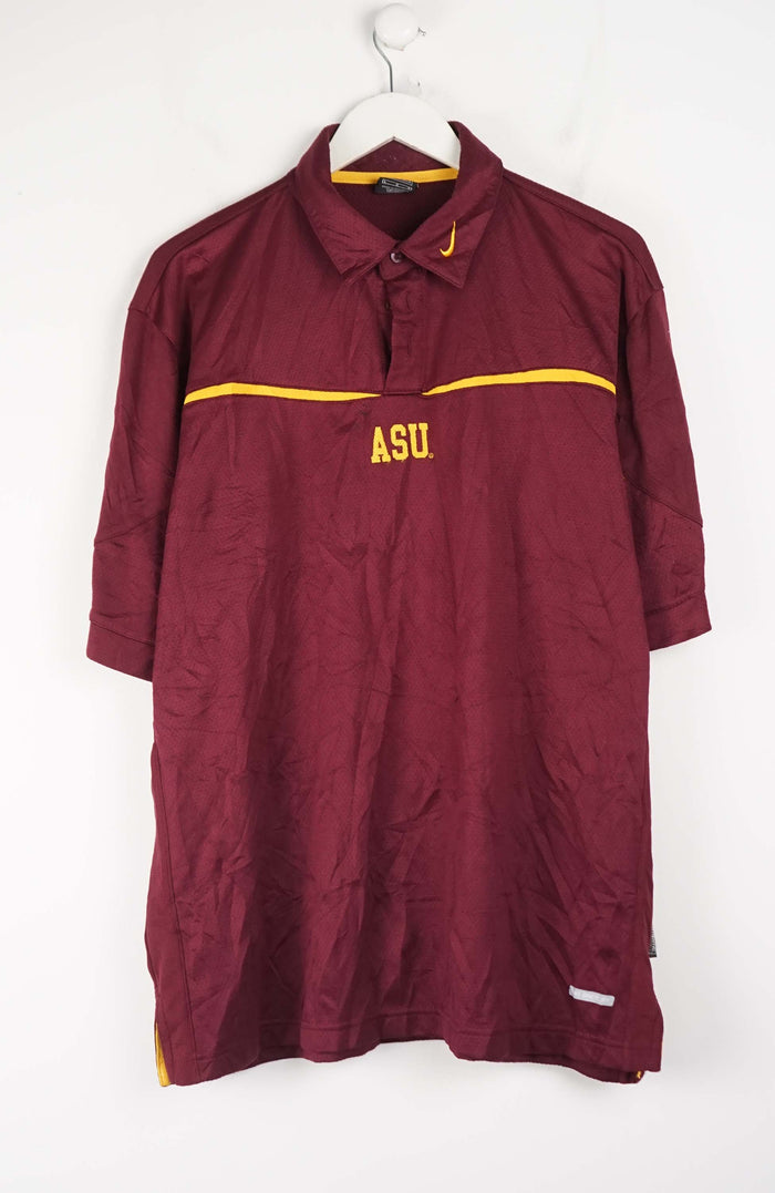 VINTAGE NIKE JERSEY POLO SHIRT (XL)
