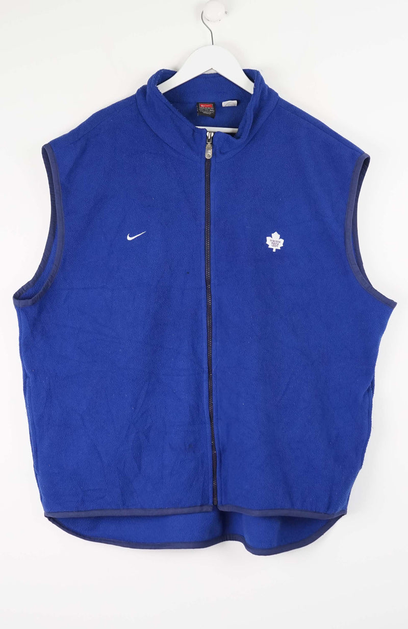 VINTAGE NIKE TORONTO MAPLE LEAFS FLEECE VEST SWEATER (XXL)