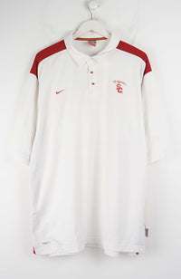VINTAGE NIKE TROJANS JERSEY POLO SHIRT (XXL)