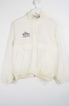 White jacket with text on a white background