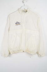 White jacket with text on a white background