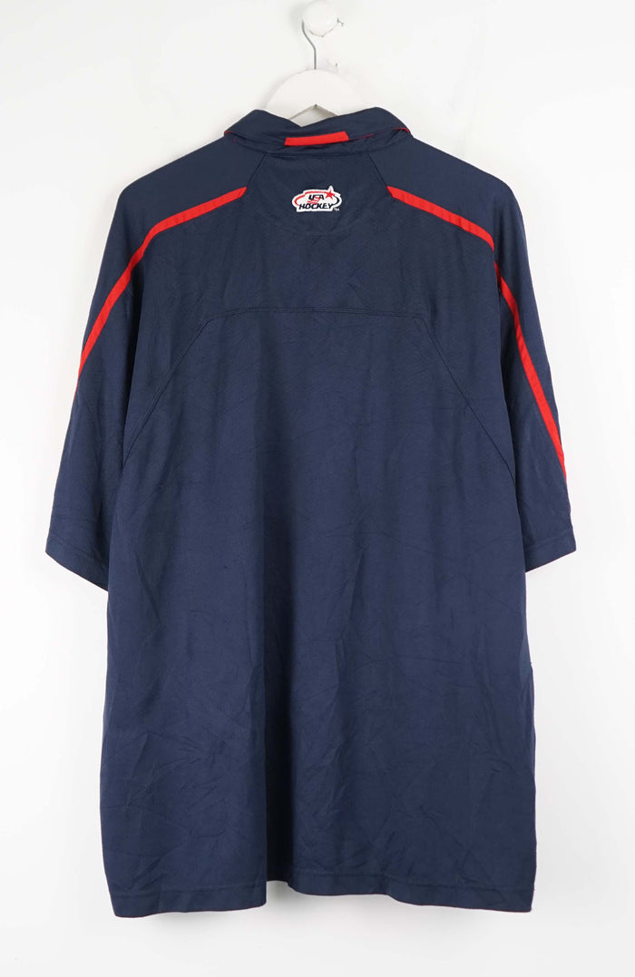 VINTAGE NIKE USA HOCKEY JERSEY POLO SHIRT (XXL)