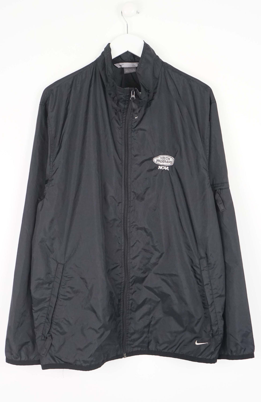 Nike Ripstop Windbreaker, Men's Size XL (approx.) polyester black type Vintage Second Hand