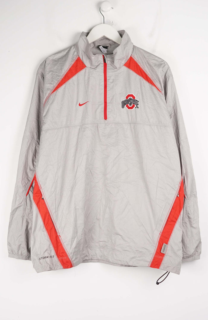VINTAGE NIKE OHIO STATE 1/4 ZIP WINDBREAKER (L)