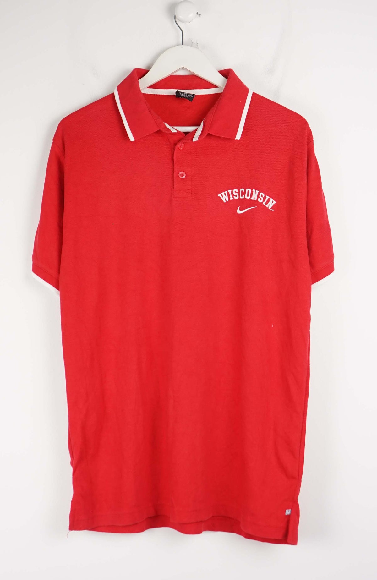 VINTAGE NIKE WISCONSIN POLO SHIRT (L)