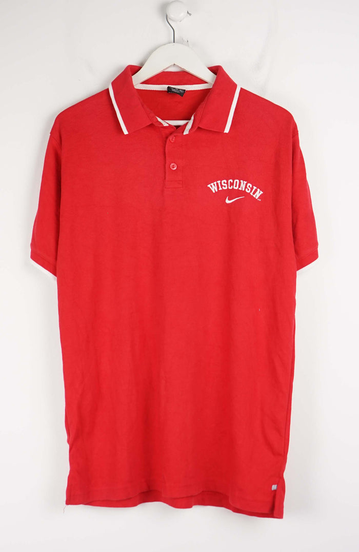 VINTAGE NIKE WISCONSIN POLO SHIRT (L)