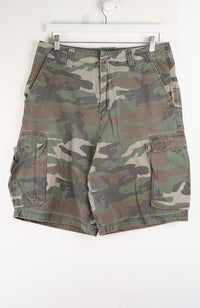 VINTAGE CAMO CARGO SHORTS W31
