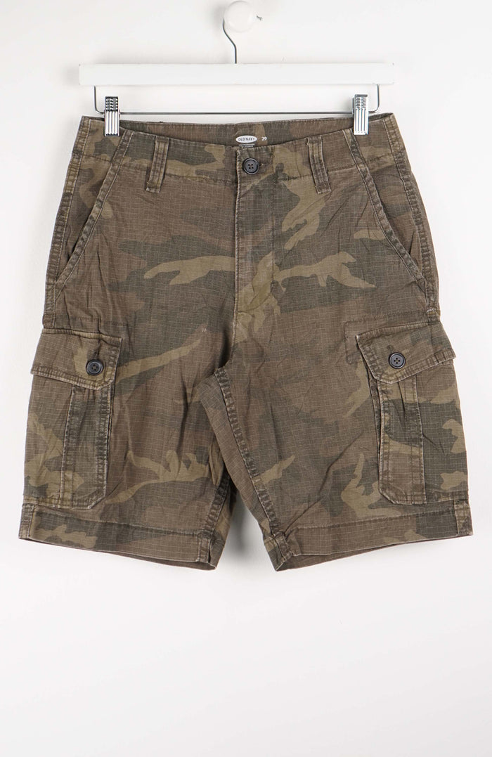 VINTAGE CAMO CARGO SHORTS W30