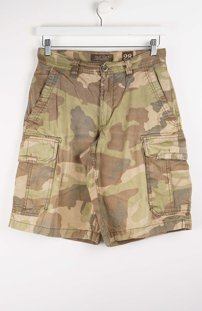VINTAGE CAMO CARGO SHORTS W29