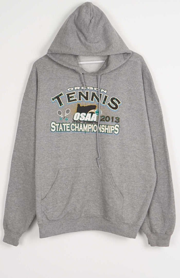 VINTAGE OREGON TENNIS STATE CHAMPIONSHIPS HOODIE SWEATER (XL)