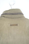 Beige jacket with 'Playboy Collection' label on a white background