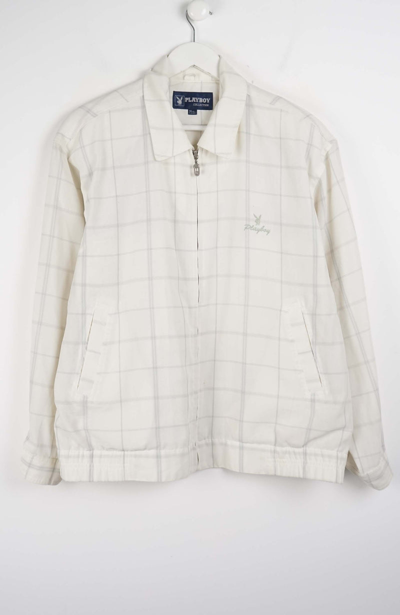 White checkered jacket on a white background