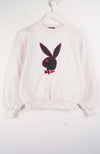 Pink sweatshirt with Playboy bunny logo on a white background