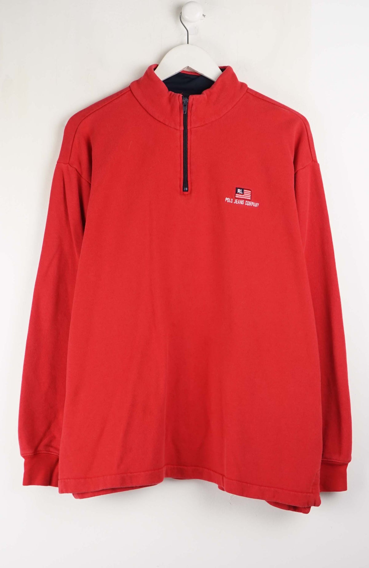 VINTAGE POLO RALPH LAUREN 1/4 ZIP SWEATER (XL)