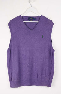 VINTAGE POLO RALPH LAUREN KNIT VEST SWEATER (XL)