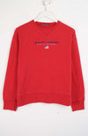 Red sweatshirt with Ralph Lauren logo on a white background