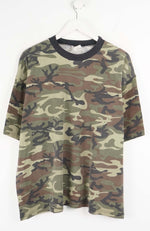 Camouflage t-shirt on a white background