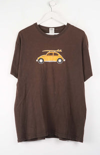 VINTAGE VW BEETLE SURF WAGON T-SHIRT (L)