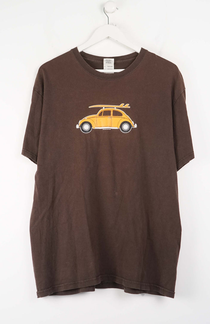 VINTAGE VW BEETLE SURF WAGON T-SHIRT (L)