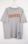 Gray t-shirt with 'Browns' text on a white background